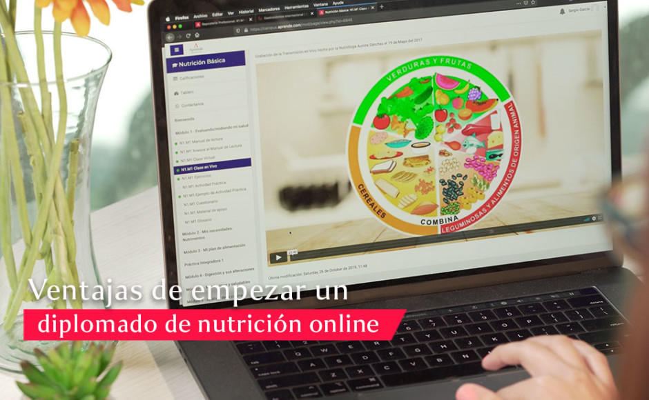 Ventajas de empezar un diplomado de Nutrición online