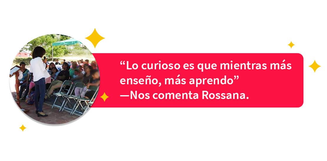 Rossana narra el entusiasmo por seguir trabajando después de ser parte de Aprende Institute