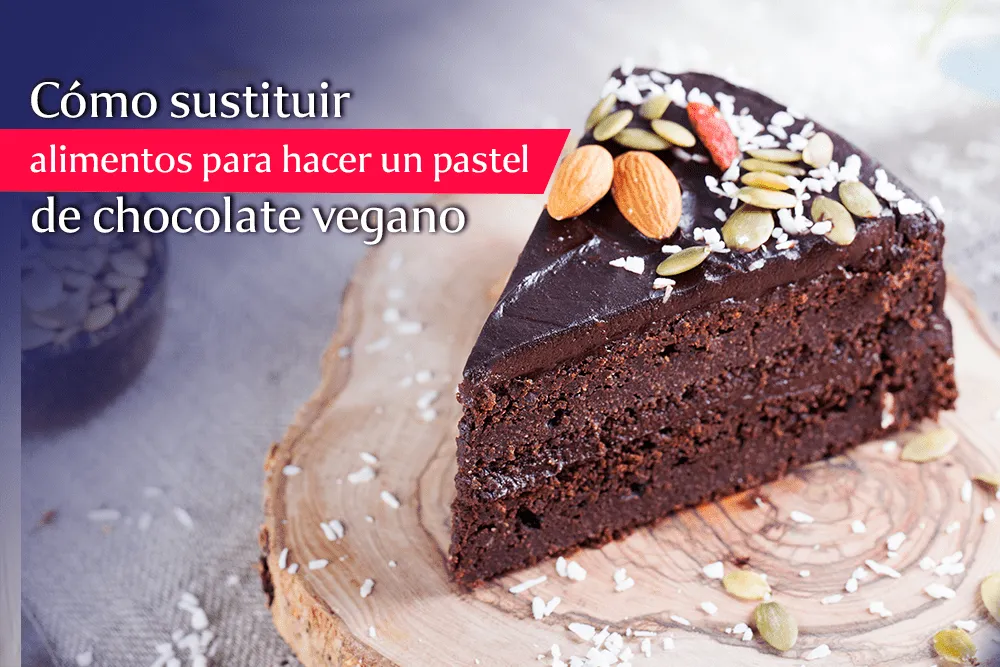 imagen de un pastel de chocolate vegano