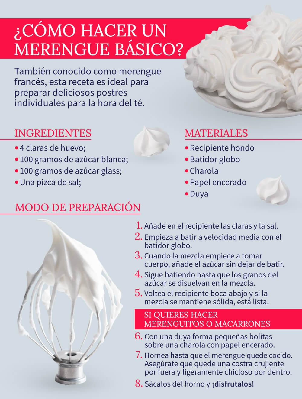 Conoce todo sobre los tipos de merengue en la repostería básica | Aprende  Institute