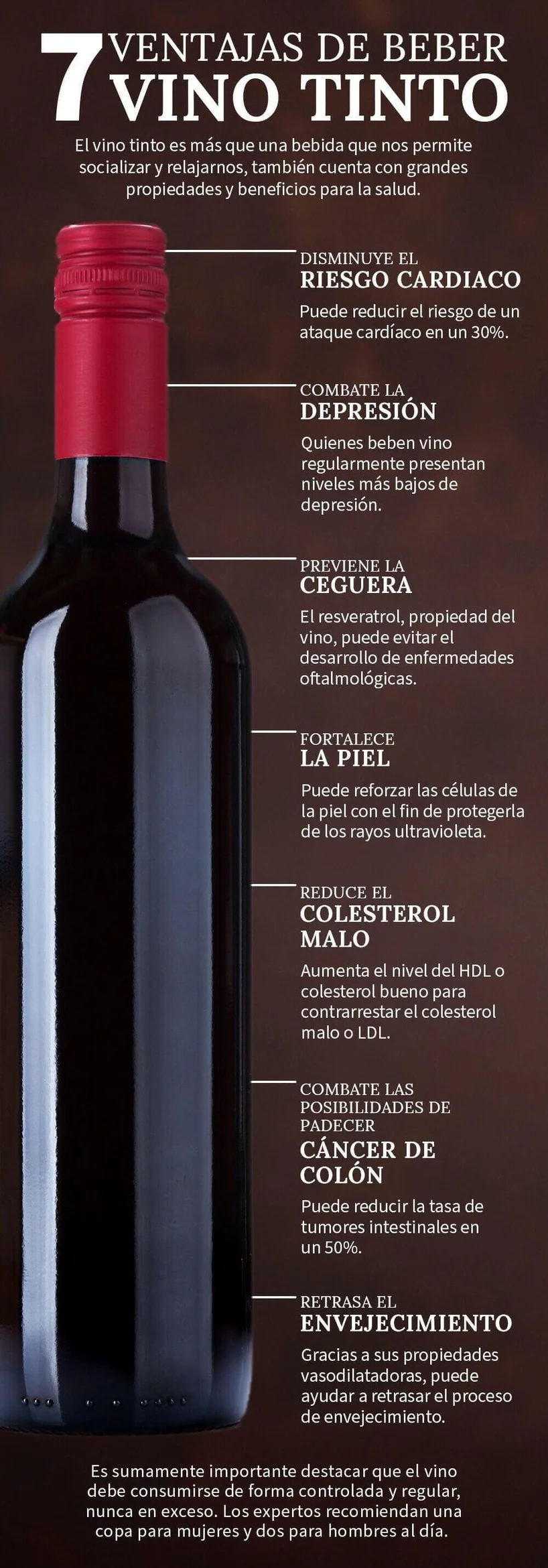 infografia de ventajas de beber vino
