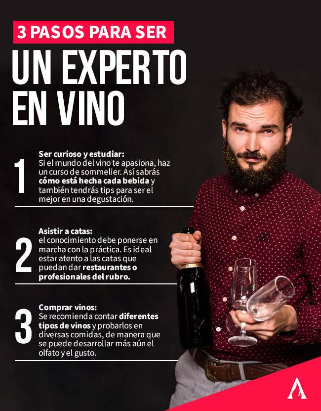 infografia sobre consejos para ser un experto en vinos