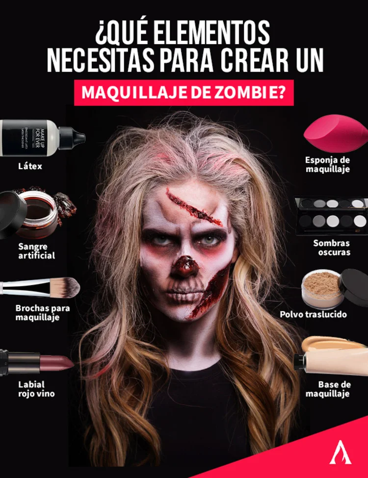 pasos para crear un maquillaje de zombie